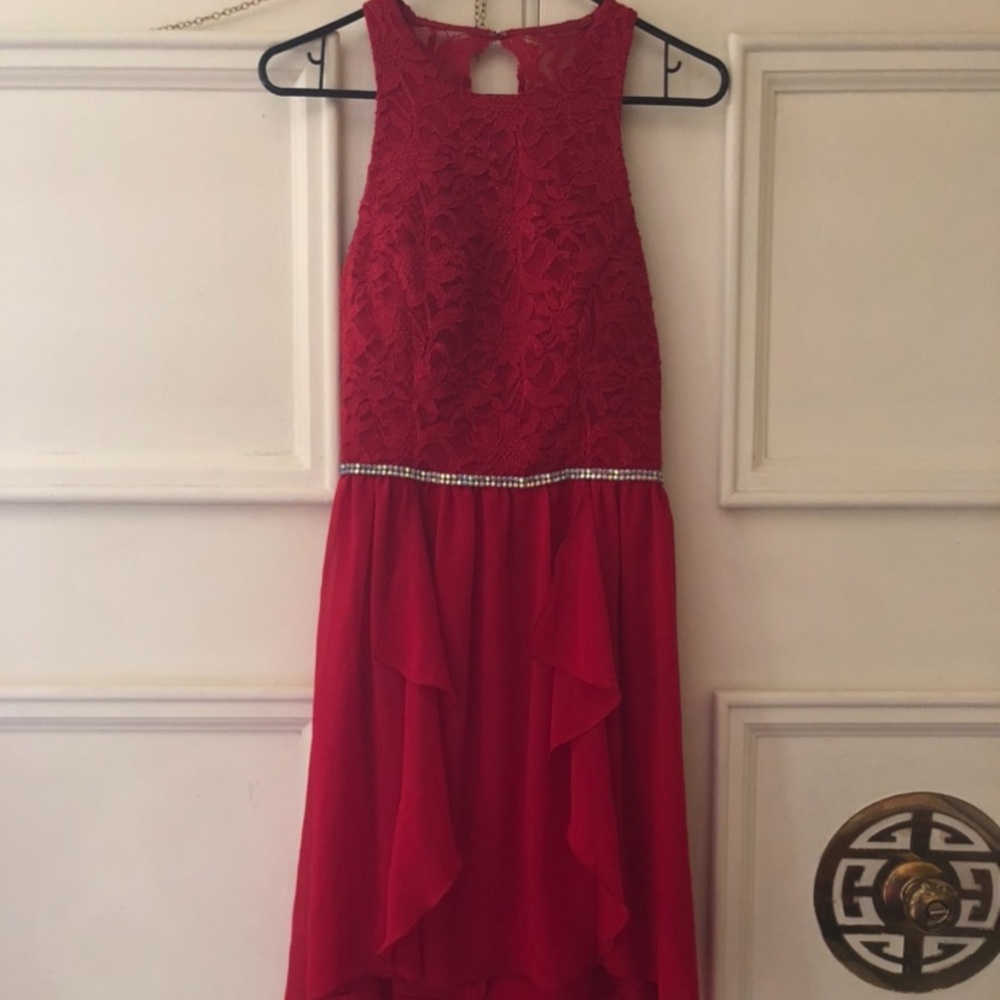 Red High-Low Dress